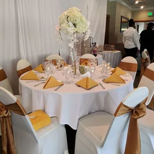 Wedding guest table &amp; staff briefing