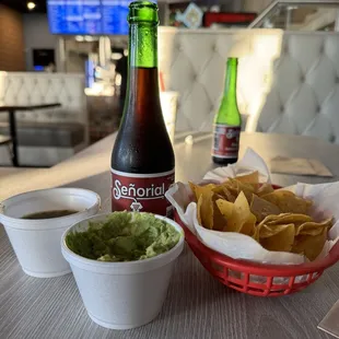 Salsa guacamole and chips to start :)