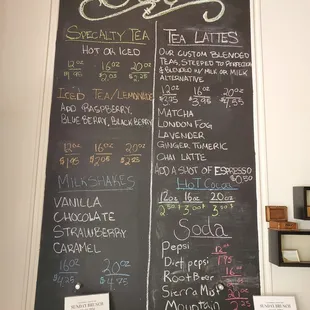 Teas &amp; Lattes galore!