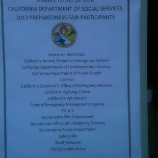 2013 CDSS Safety Awareness Fair - Participants