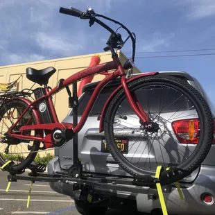 Red ebike. They even delivered it my my house!