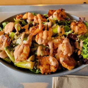 Grilled shrimp salad