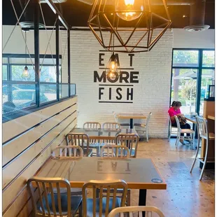 Indoor seats and vibe.