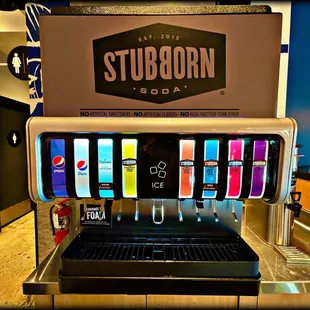 Soder pop machine. Kids loved the Lemon Berry Açaí and the Pineapple Cream Soda.