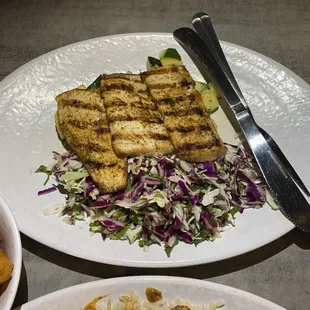 Mahi mahi with the zucchini and cole slaw