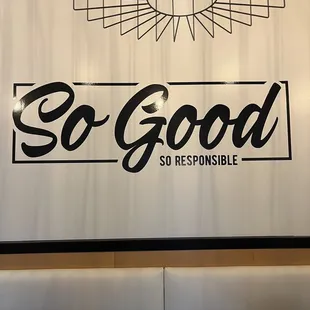 Wall decor inside restaurant