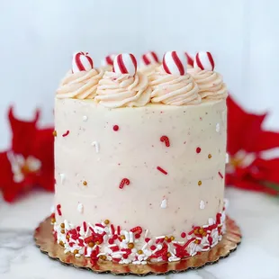 Seasonal Cake Flavor : Candy Cane, 6 " shown.