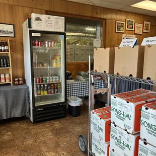 a variety of sodas and beverages
