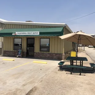 The store entrance...