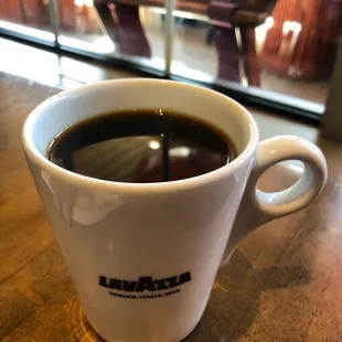 Delicious cup Lavazza coffee