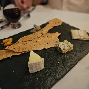 Dessert assorted cheeses and accompaniments