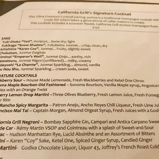 California Grill Signature Cocktail