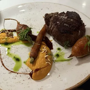 Filet. Always delicious. Cooked perfectly. Cut it with a fork.