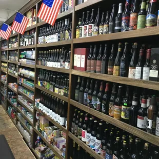 a wide selection of beer