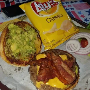 Bacon avocado burger