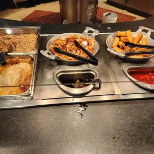 Potstickers and egg rolls