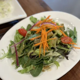 Side salad that comes with the chicken tikka masala