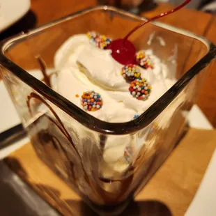 Bday sundae on the house