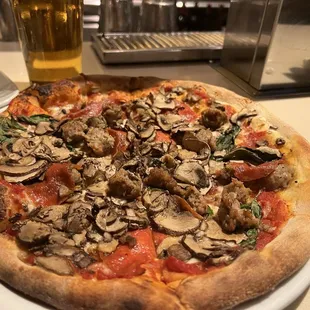 Mushroom, Pepperoni, &amp; Sausage Pizza