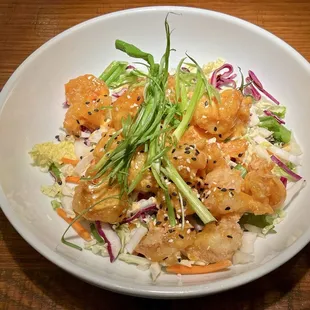 Dynamite Shrimp. Crispy shrimp with sweet &amp; sour sauce. Very Asian-inspired flavors.