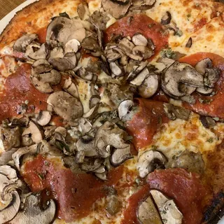 MUSHROOM PEPPERONI SAUSAGE PIZZA