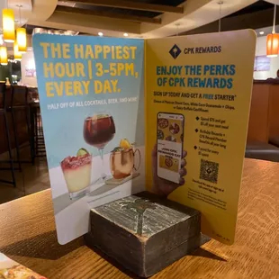 Table decor and sign