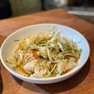 Sesame ginger chicken dumplings