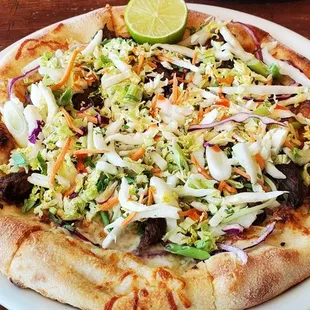 Korean BBQ Steak Pizza