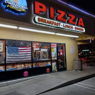 front of the business