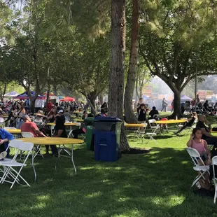 Lots of shaded spots you could sit relax eat or Chill @ The Poppy Festival