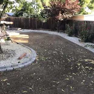 Backyard area prior to installation