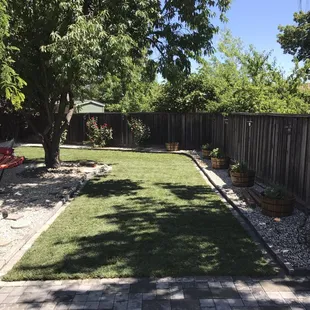 Backyard photo after installation