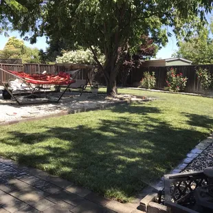 Backyard photo after installation