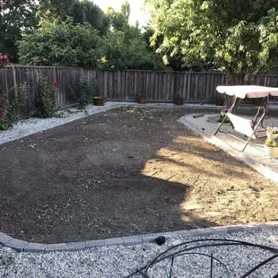 Backyard photos prior to installation