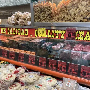 a variety of food items