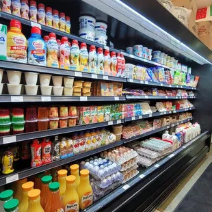 a variety of dairy products