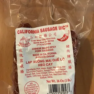 the label on the package