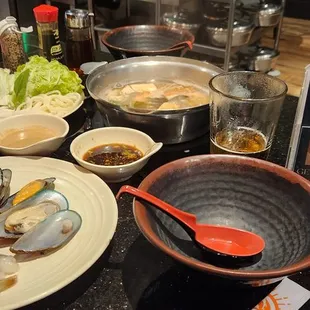 The soup was very thick and savory.