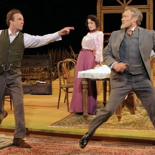 Dan Hiatt, Sarah Grace Wilson, and James Carpenter in UNCLE VANYA (2008). Photo by Kevin Berne.