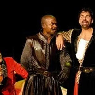 Andy Murray, L. Peter Callender, and Elijah Alexander pontificate in hell during MAN AND SUPERMAN (2007).