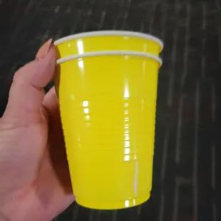 $1 per cup for a party after we ran out. Bring your own extra cups!!!