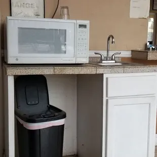 Microwave in case you need to warm something up lol