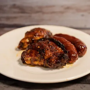 Bbq Chicken and Hot Links