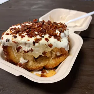 Maple Bacon Cinnamon Roll $12 in 2023