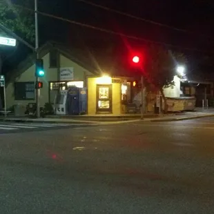 The corner at night