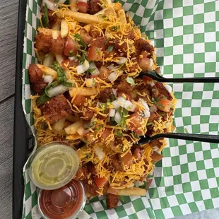 Vegan Al pastor fries are bomb