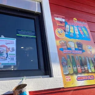 a sign for a taco shop