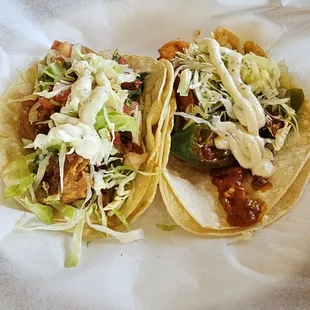 Fish Taco and Shrimp Taco