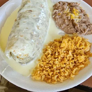 Poblano Burrito Plate