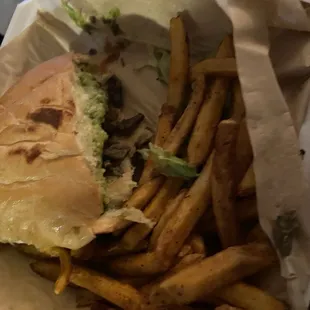 Half ate steak torta  Carne Asada Torta